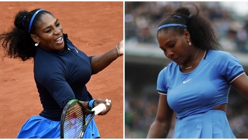 Blu o azzurra? Serena Williams show, cambio d'abito durante la finale del Roland Garros