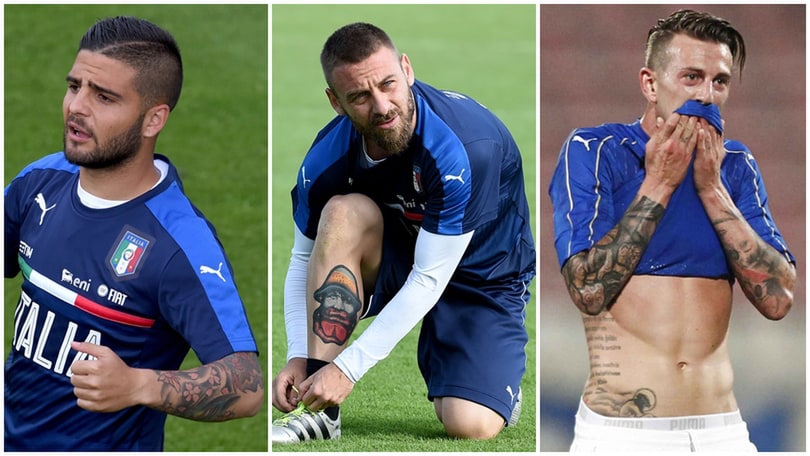 Italia, da Insigne a De Rossi: i tatuaggi azzurri di Euro 2016