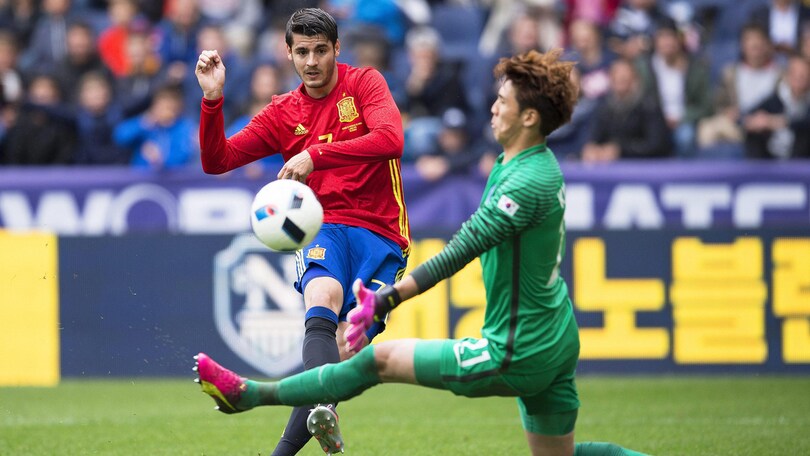 Spagna e Morata show, 6-1 e doppietta: «Real? Mai dette certe cose»