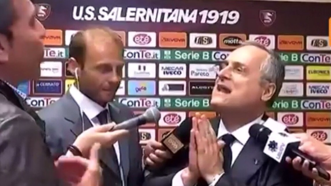 Salernitana, furia Lotito: che lite con i giornalisti!