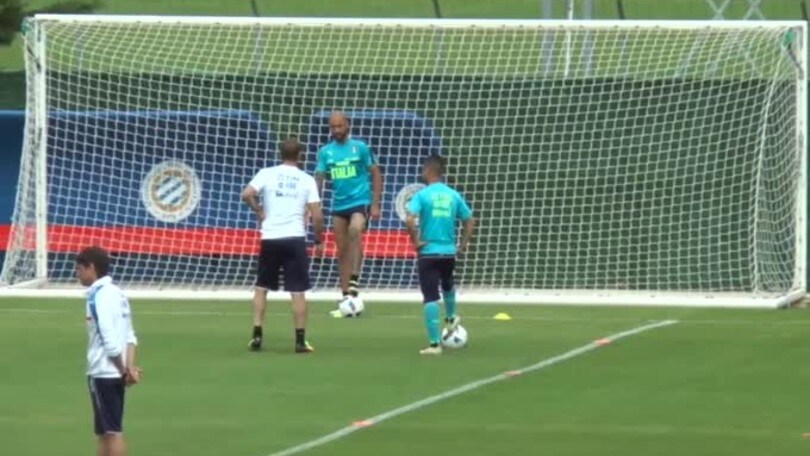 Euro2016: l'allenamento degli azzurri