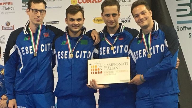 Scherma, Aeronautica tricolore nella spada maschile. Esercito d'argento nel femminile