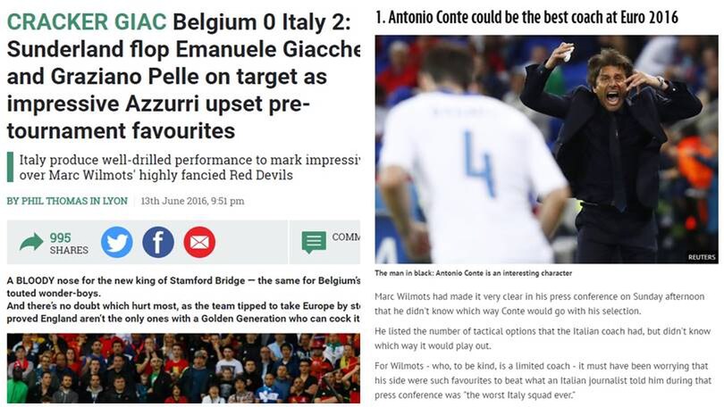 Euro 2016 Italia, la stampa inglese: «Conte potrebbe essere il miglior allenatore dell'Europeo»