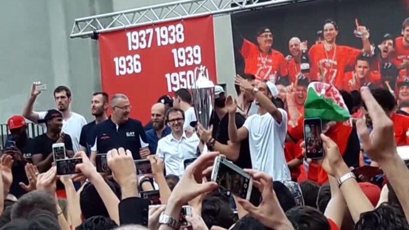 Olimpia Milano campione d'Italia: la festa scudetto