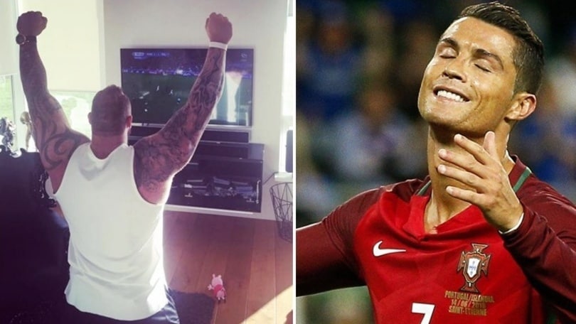 Islanda, 'La Montagna' del Trono di Spade esulta dopo il pari contro Ronaldo!