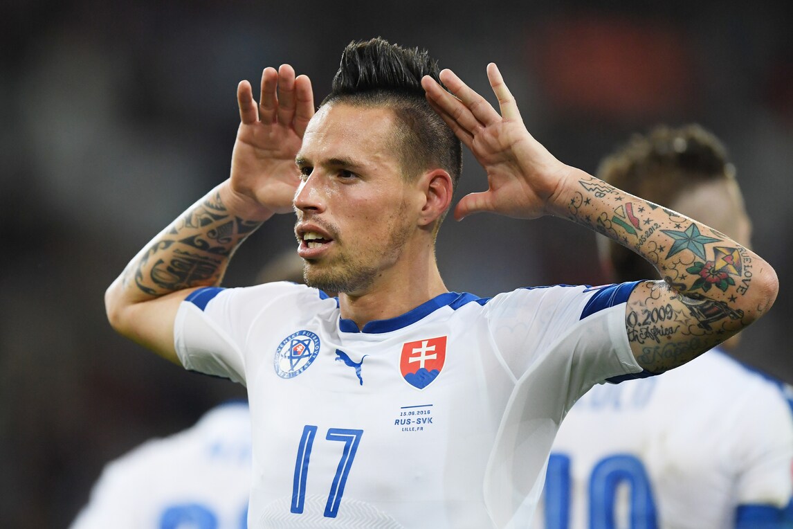 Euro 2016, Russia-Slovacchia 1-2: Hamsik show, gol e assist