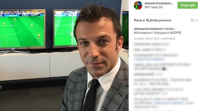 Italia-Svezia, da Del Piero a Simona Ventura: tutti tifano azzurri