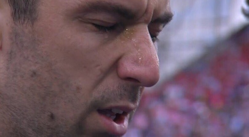 Euro 2016 Croazia: Srna, lacrime per il papà durante l'inno