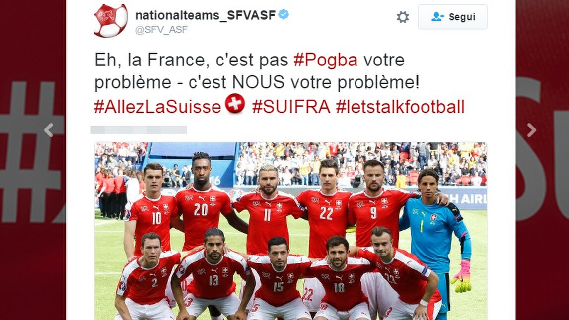 Euro 2016, la Svizzera: «Francia, il vostro problema non è Pogba ma noi»