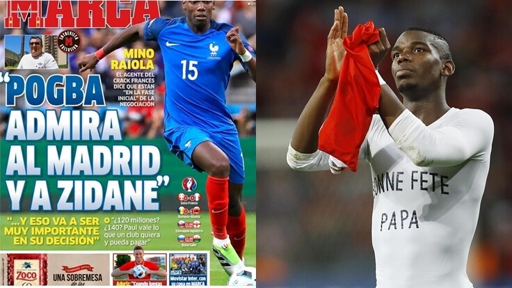 Euro 2016, calciomercato Juventus. Raiola: «Pogba ammira il Real Madrid e Zidane»
