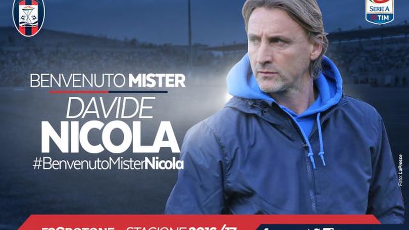 Calciomercato Crotone, Nicola è il nuovo tecnico