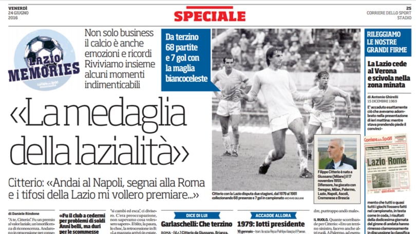 Lazio Memories, «La medaglia della lazialità»