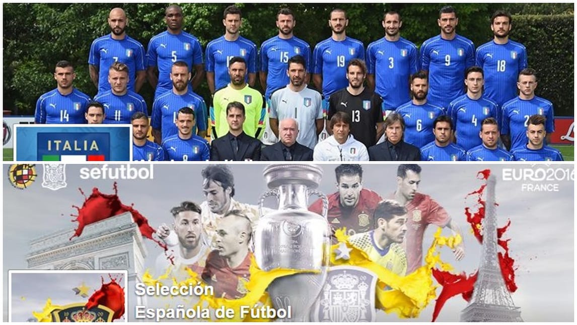 Italia-Spagna, su Facebook vincono gli azzurri