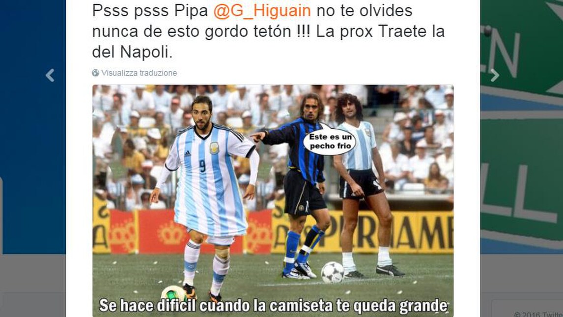 Argentina, Higuain bersaglio dei social per il ko con il Cile
