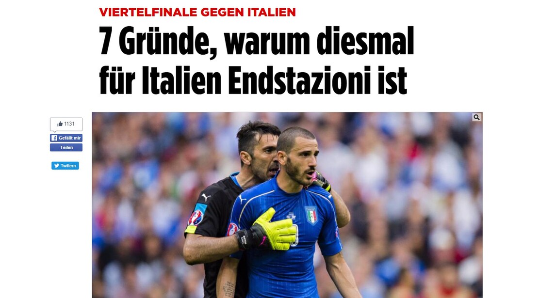 In Germania ci credono: «I 7 motivi per cui stavolta piangerà l'Italia»