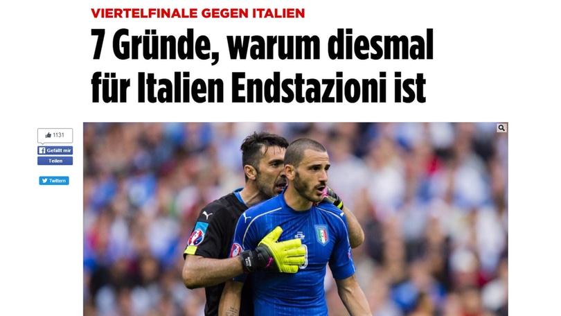 In Germania ci credono: «I 7 motivi per cui stavolta piangerà l'Italia»