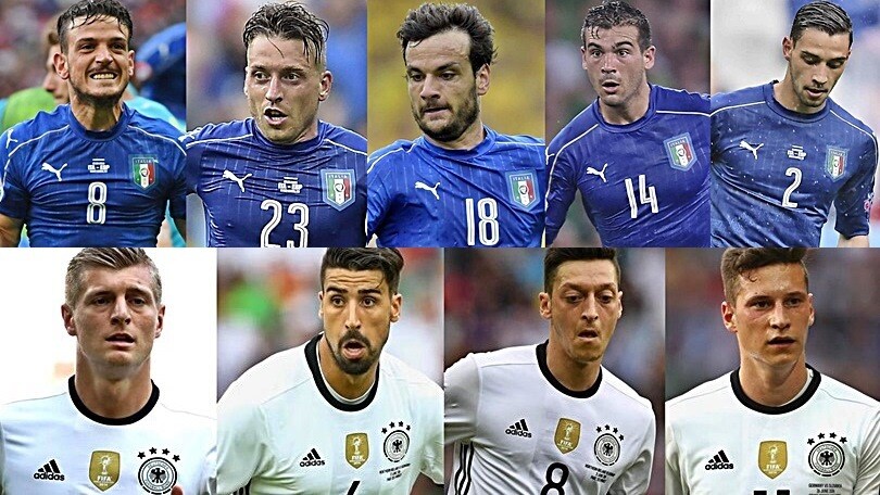 Italia-Germania: centrocampo a confronto