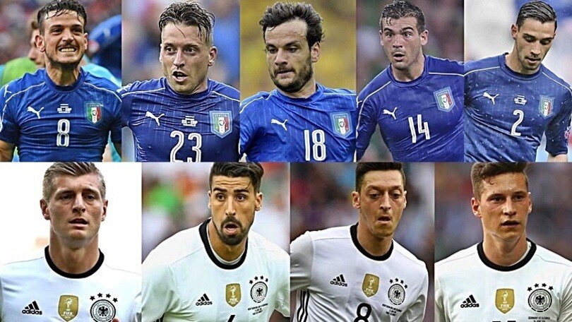 Italia-Germania: centrocampo a confronto
