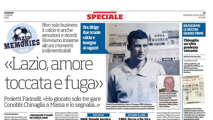Memories, «Lazio, amore toccata e fuga»