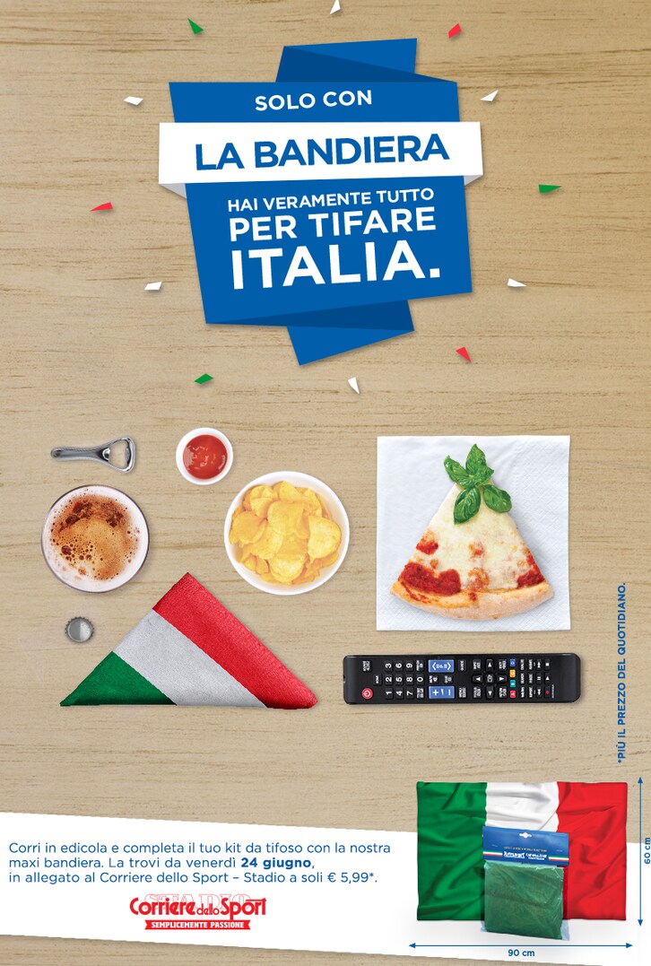 Tifa Italia con la nostra bandiera in edicola