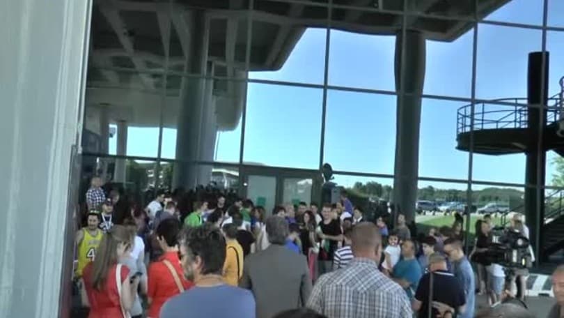 L'arrivo degli azzurri a Malpensa