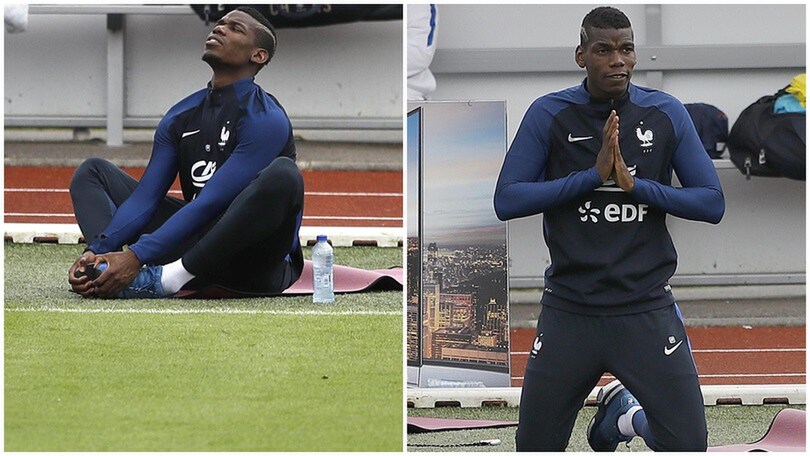 Francia al lavoro per la semifinale: per Pogba stretching o preghiera?