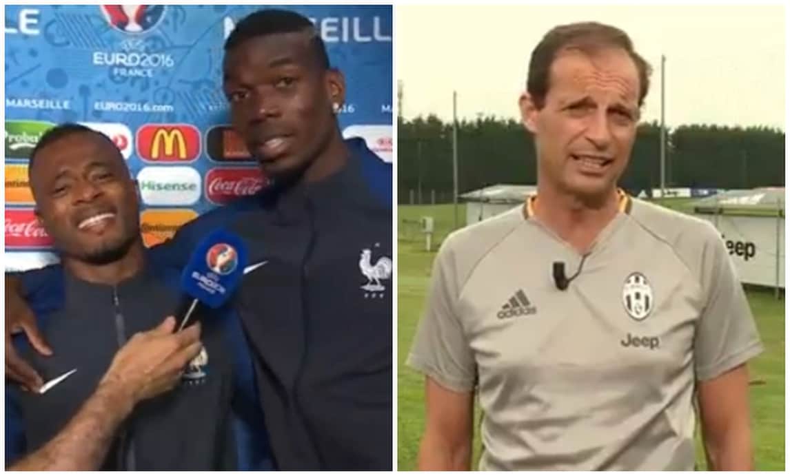 Juventus, Allegri risponde a Evra e Pogba: «Solo una settimana di vacanze? Bravi»