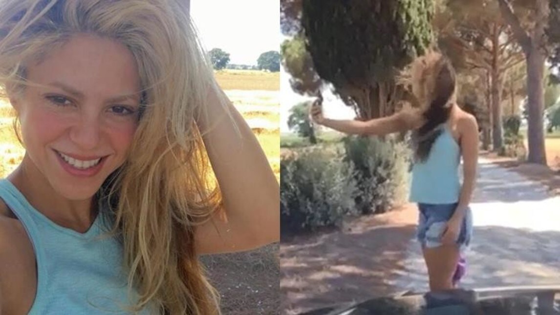 Shakira, quanto impegno per un selfie. Piqué la prende in giro