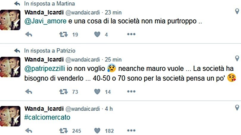 Calciomercato Inter, Wanda Nara: «Vogliono vendere Icardi»
