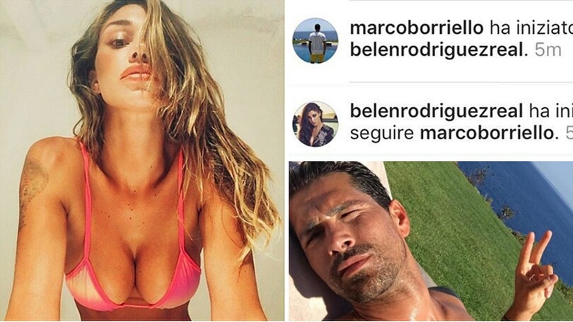 Fuori dal campo, Belen e Borriello: quel "follow" clandestino