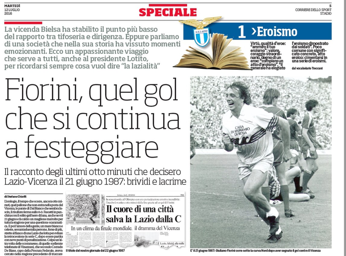 Speciale Lazio: Fiorini, quel gol che si continua a festeggiare