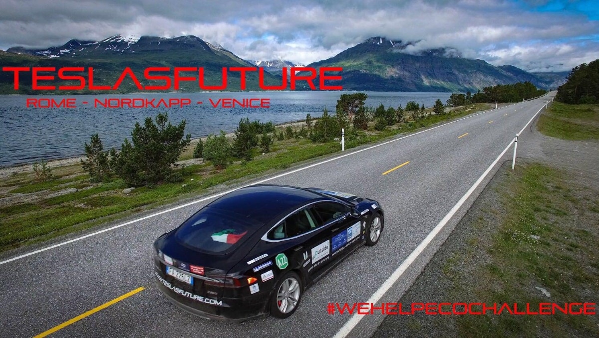 A Caponord con la Tesla in 9 giorni per raccogliere fondi