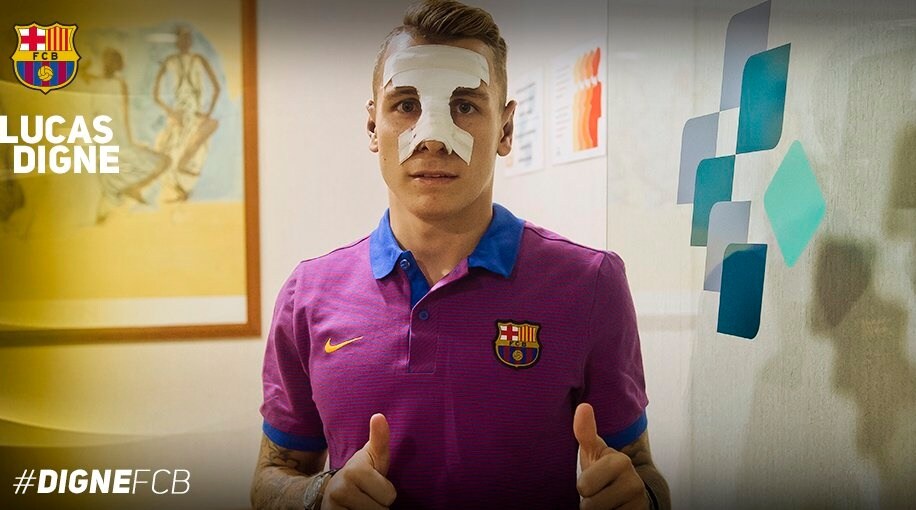 Digne a Barcellona, ma che è successo alla faccia?