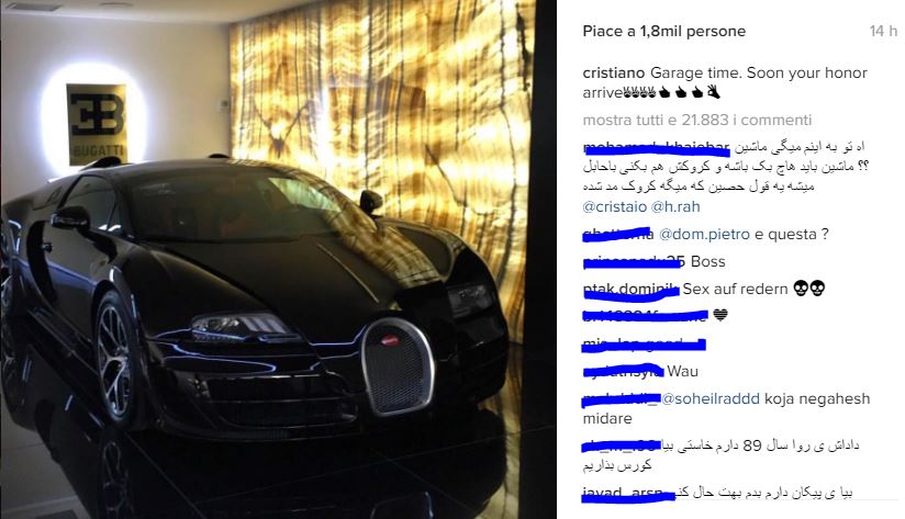 CR7 celebra Euro2016 comprando una Bugatti da 2,5 milioni