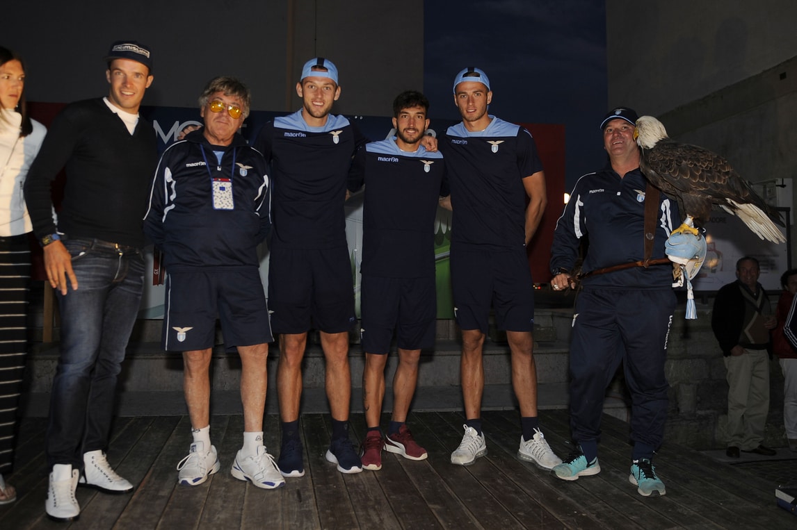 Serie A Lazio, Christopher Innerhofer con Cataldi, De Vrij, Hoedt e l'aquila Olimpia