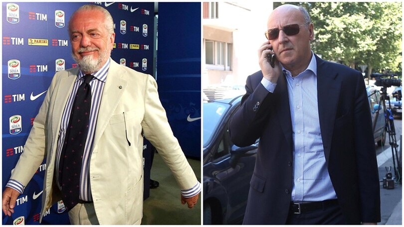 Calciomercato, De Laurentiis e Marotta all'arrivo in Lega