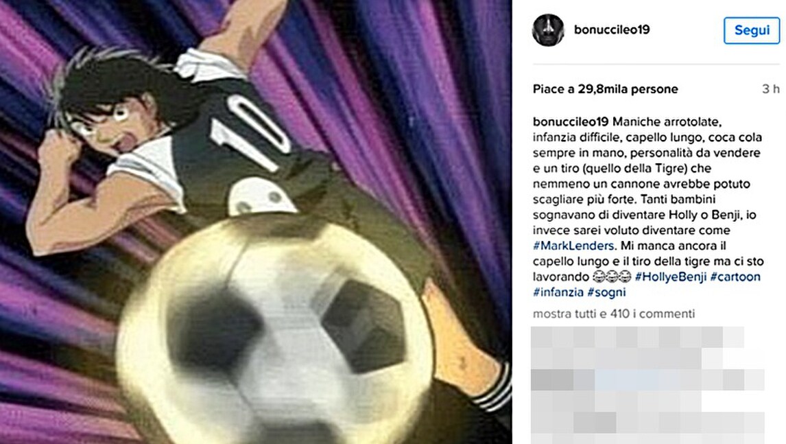 Bonucci, Chiellini, Bertolacci: la Serie A celebra i 30 anni di Holly e Benji