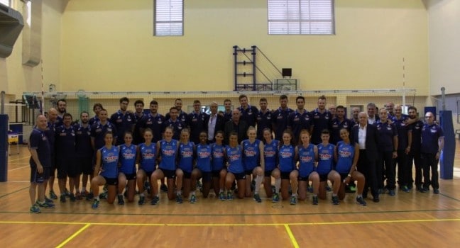 Volley: Il presidente del Coni Malagò in visita alla nazionale