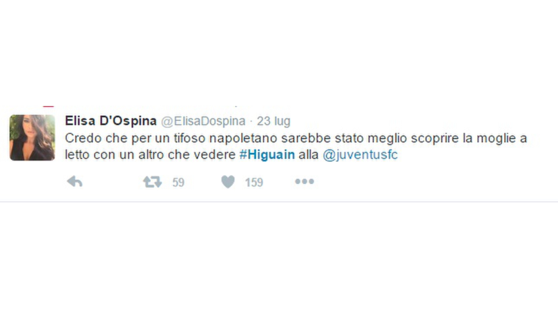 Higuain alla Juventus: su Twitter le reazioni opposte delle due tifoserie