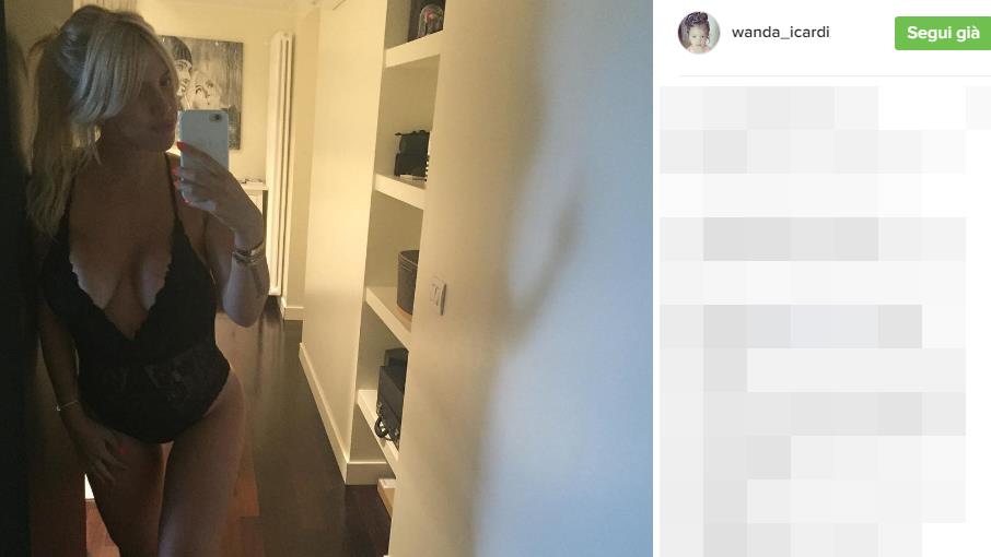 La buonanotte sexy di Wanda Nara