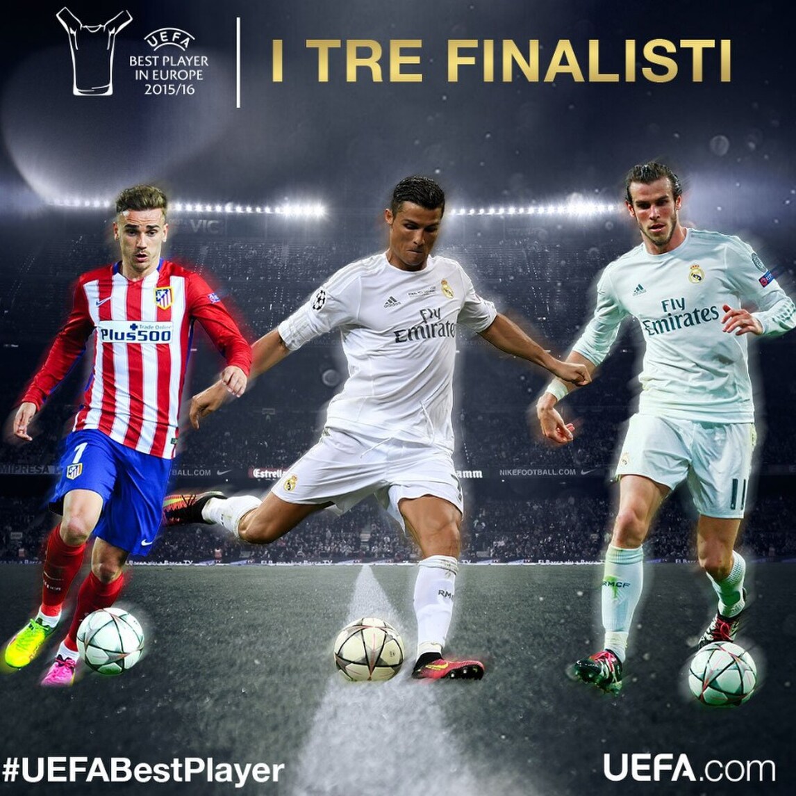 Uefa best player: Cristiano Ronaldo in finale, Messi grande escluso
