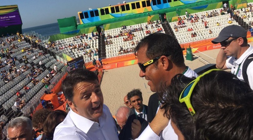 Beach Volley: Matteo Renzi ha tifato per Ranghieri-Carambula