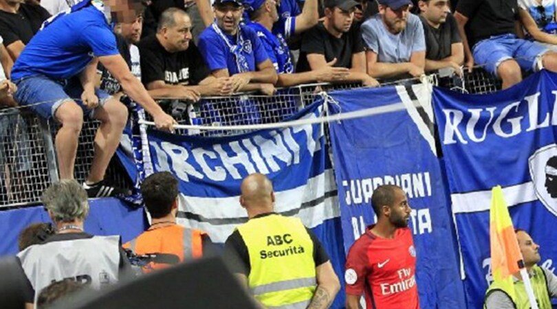 Psg, Lucas preso a bastonate da un tifoso del Bastia