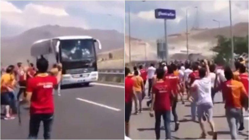 Besiktas-Galatasaray, follia ultras e pullman distrutto