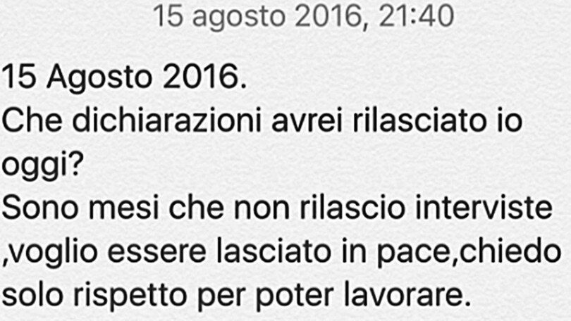 Cerci, furia sui social: «Sono mesi che non rilascio interviste»