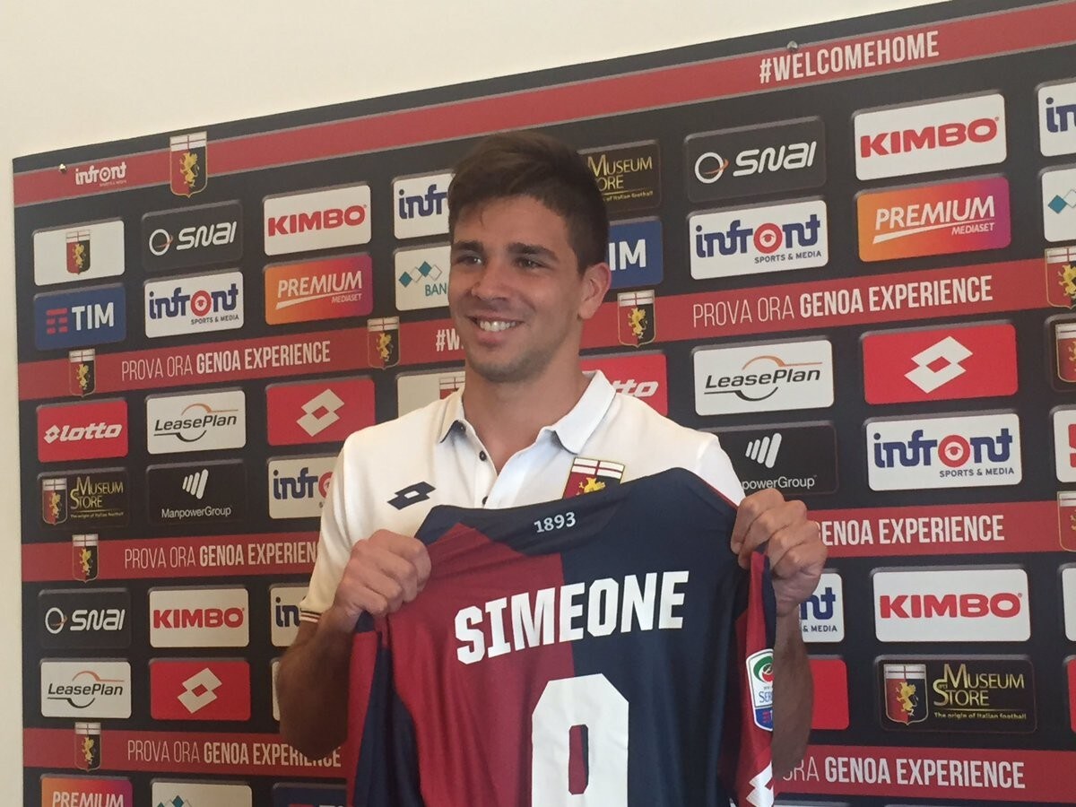Calciomercato Genoa, Simeone Jr.: «Mio padre felice della mia scelta»