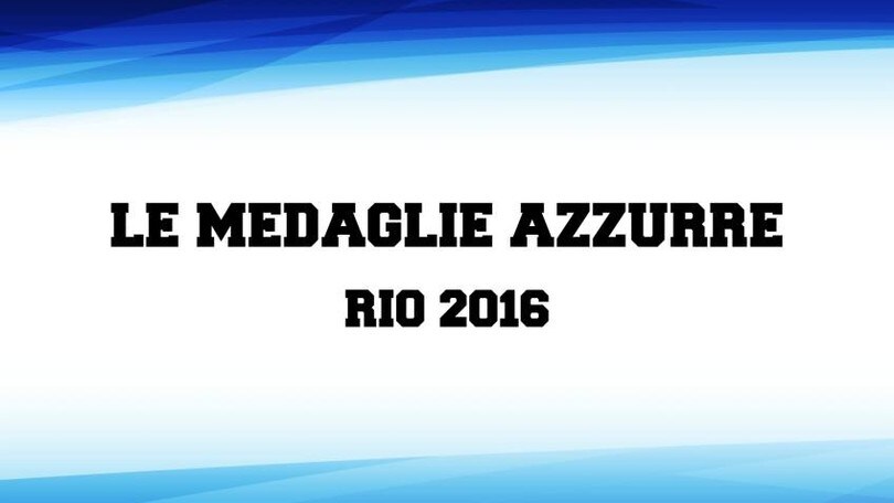Rio 2016, tutte le medaglie dell'Italia
