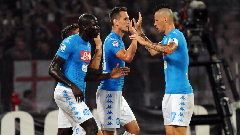 Serie A, Napoli-Milan 4-2. Milik show, risolve Callejon