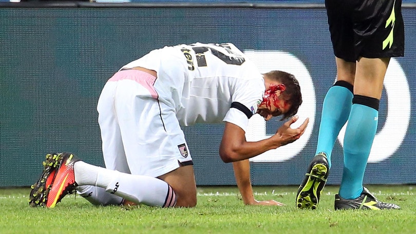 Inter-Palermo: Balogh infortunio choc, colpito da D'ambrosio