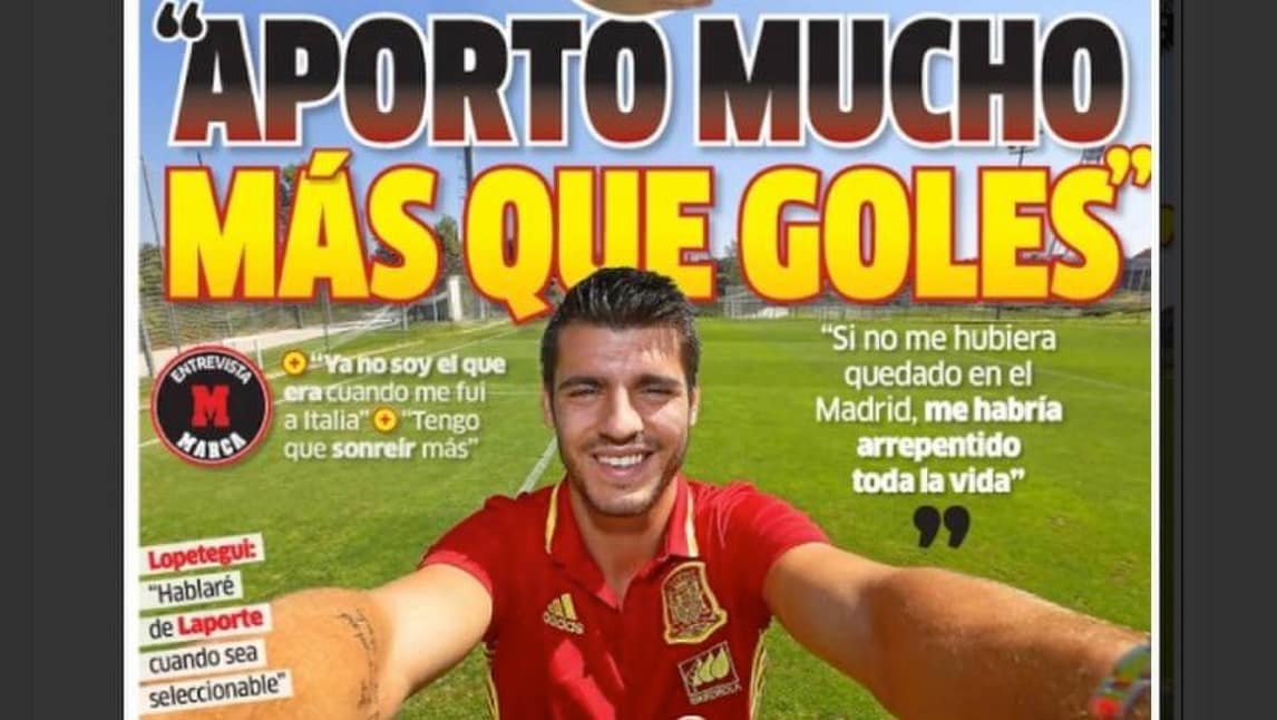 Morata: «Buffon? Mai visto un portiere e capitano così»